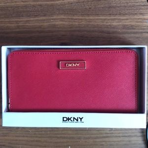 DKNY brand new red clutch wallet